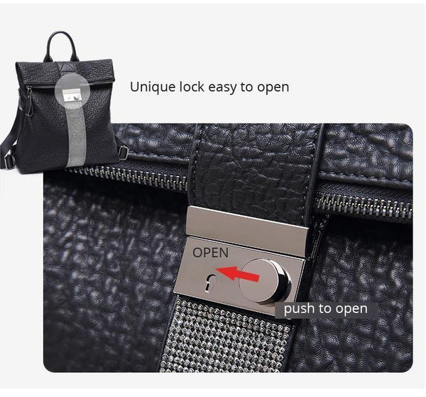 Planet Gates Women Backpack High Quality PU Leather Fashion Backpacks School Bags For Teenage Girls Anti Theft Backpack Bag For Women