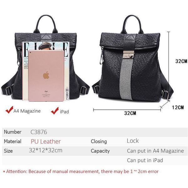 Planet Gates Women Backpack High Quality PU Leather Fashion Backpacks School Bags For Teenage Girls Anti Theft Backpack Bag For Women