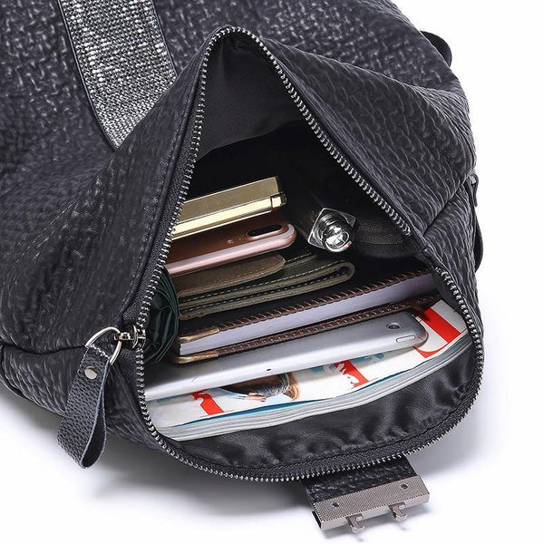 Planet Gates Women Backpack High Quality PU Leather Fashion Backpacks School Bags For Teenage Girls Anti Theft Backpack Bag For Women