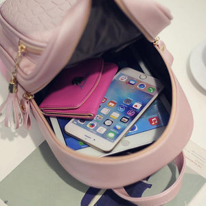 Planet Gates Women backpack leather school bags for teenager girls stone sequined female preppy style small backpack