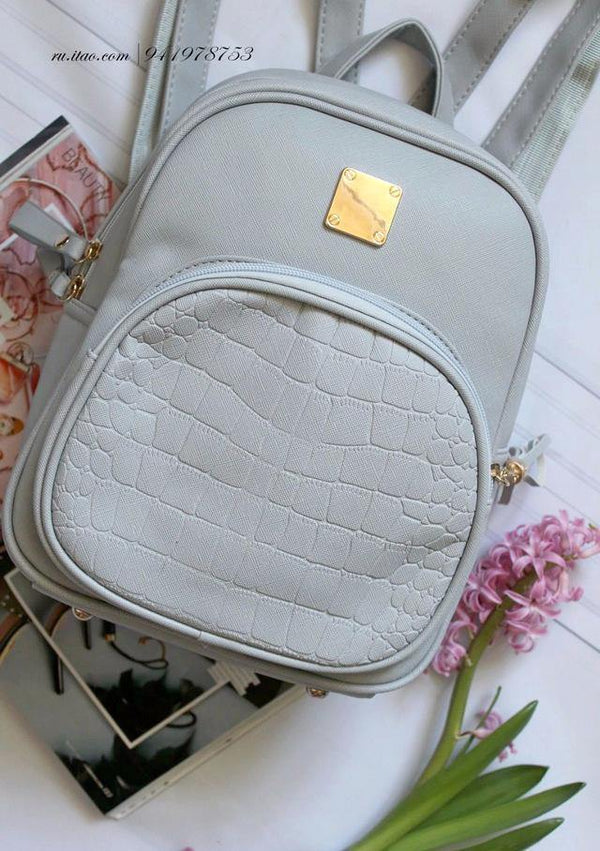 Planet Gates Women backpack leather school bags for teenager girls stone sequined female preppy style small backpack