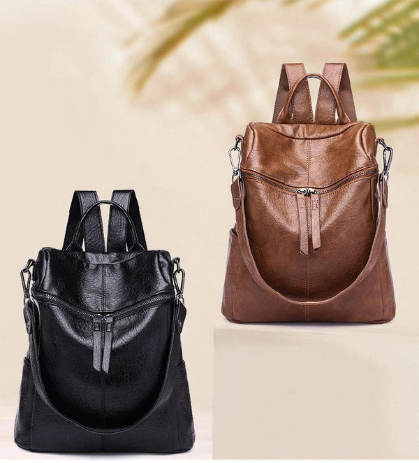Planet Gates Women Backpack PU Leather Daypack Fashion Backpacks Female Mochila Feminine Casual Large Capacity Vintage Shoulder Bags