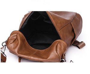 Planet Gates Women Backpack PU Leather Daypack Fashion Backpacks Female Mochila Feminine Casual Large Capacity Vintage Shoulder Bags