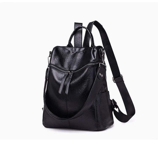 Planet Gates Women Backpack PU Leather Daypack Fashion Backpacks Female Mochila Feminine Casual Large Capacity Vintage Shoulder Bags