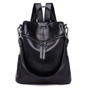 Planet Gates Women Backpack PU Leather Daypack Fashion Backpacks Female Mochila Feminine Casual Large Capacity Vintage Shoulder Bags