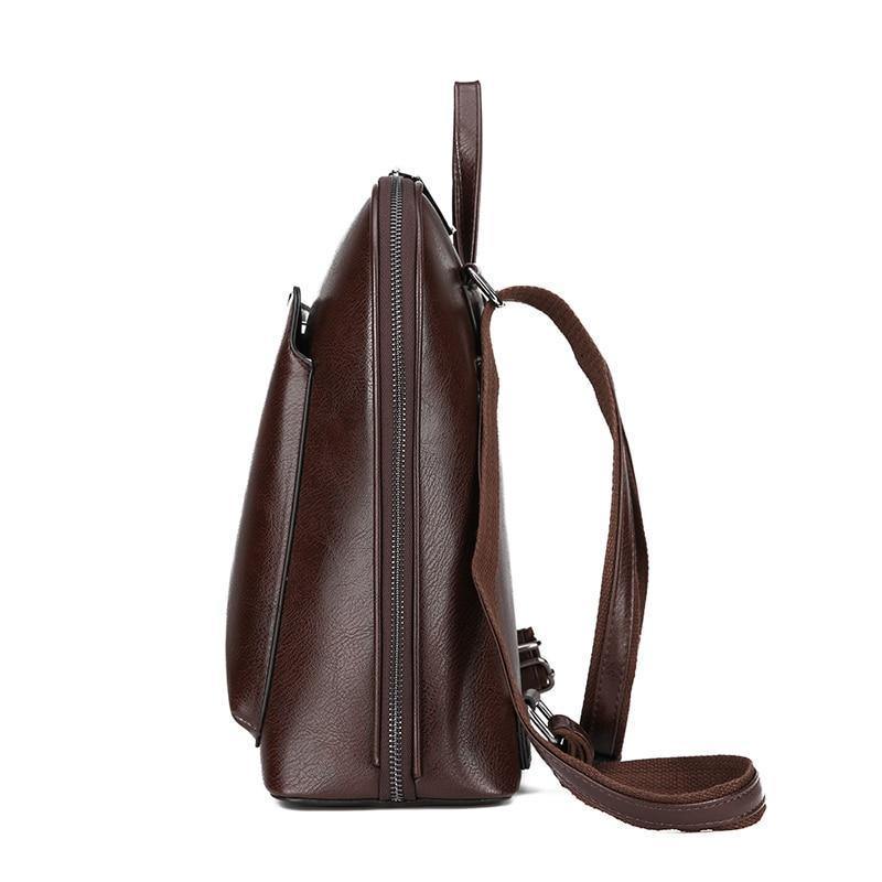 Planet Gates Women Backpack School Bags for Teenage Girls Shoulder Bag Female Oil Wax Leather Backpacks Mochilas