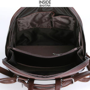 Planet Gates Women Backpack School Bags for Teenage Girls Shoulder Bag Female Oil Wax Leather Backpacks Mochilas