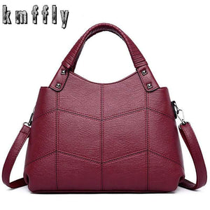 Women Bag Vintage Embroidery Shoulder Bag Women Handbags Soft PU Leather Crossbody Bags
