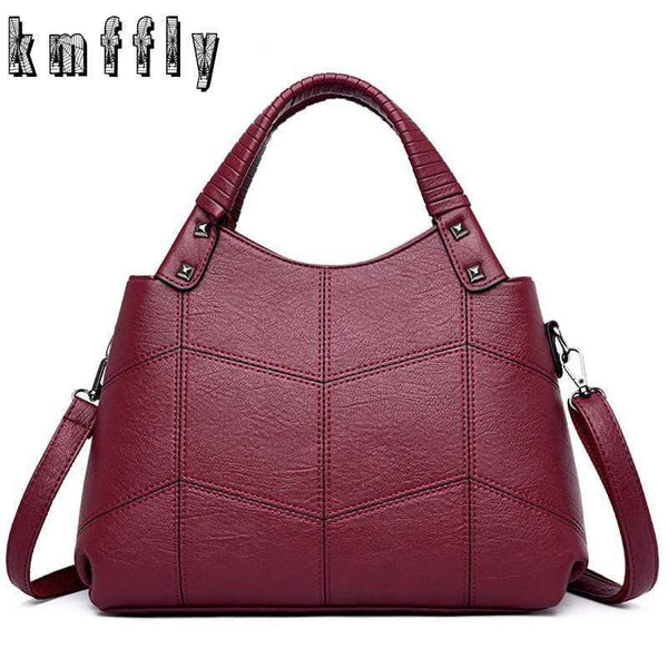 Women Bag Vintage Embroidery Shoulder Bag Women Handbags Soft PU Leather Crossbody Bags