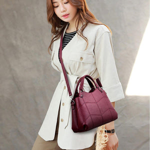 Women Bag Vintage Embroidery Shoulder Bag Women Handbags Soft PU Leather Crossbody Bags