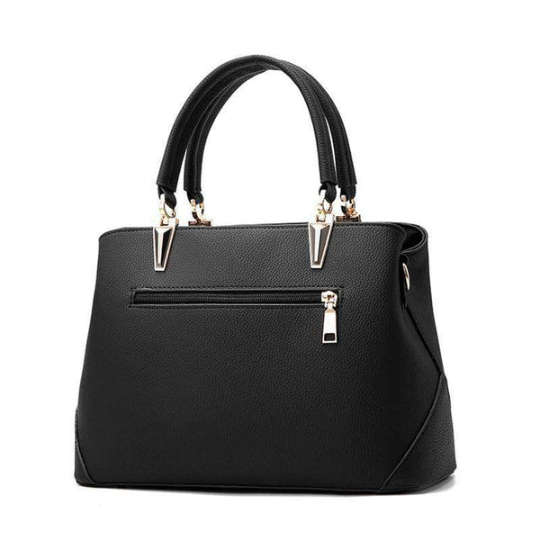 Planet Gates Women Bag Vintage Handbag Casual Tote Fashion Women Messenger Bags Shoulder Top-Handle Purse Wallet Leather 2018 Black A1834