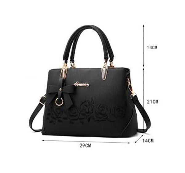 Planet Gates Women Bag Vintage Handbag Casual Tote Fashion Women Messenger Bags Shoulder Top-Handle Purse Wallet Leather 2018 Black A1834