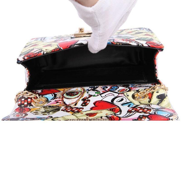 Planet Gates Women Bags Summer Graffiti Ladies designer handbags high quality chain mini bag women messenger bags for women Clutch