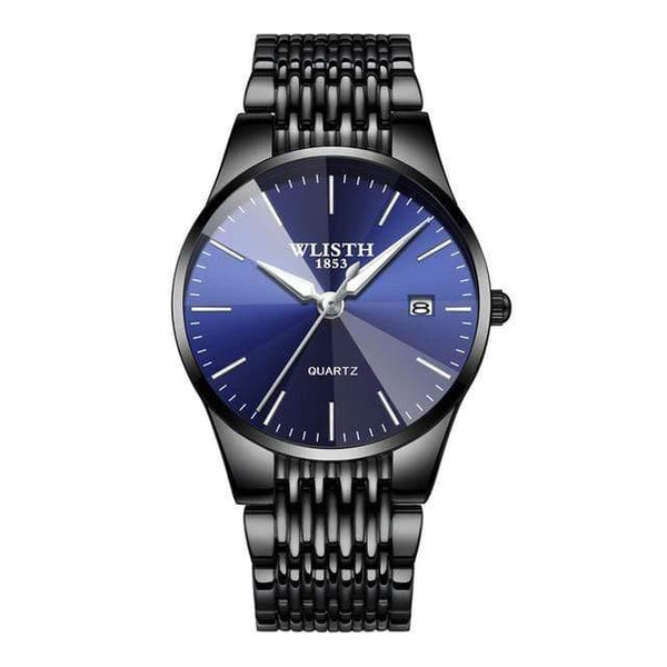 Planet Gates Women Black Blue Watch Simple Business Women's Watches Waterproof Men Watch Black Ultra-Thin Lover Clock sevgili saati montre