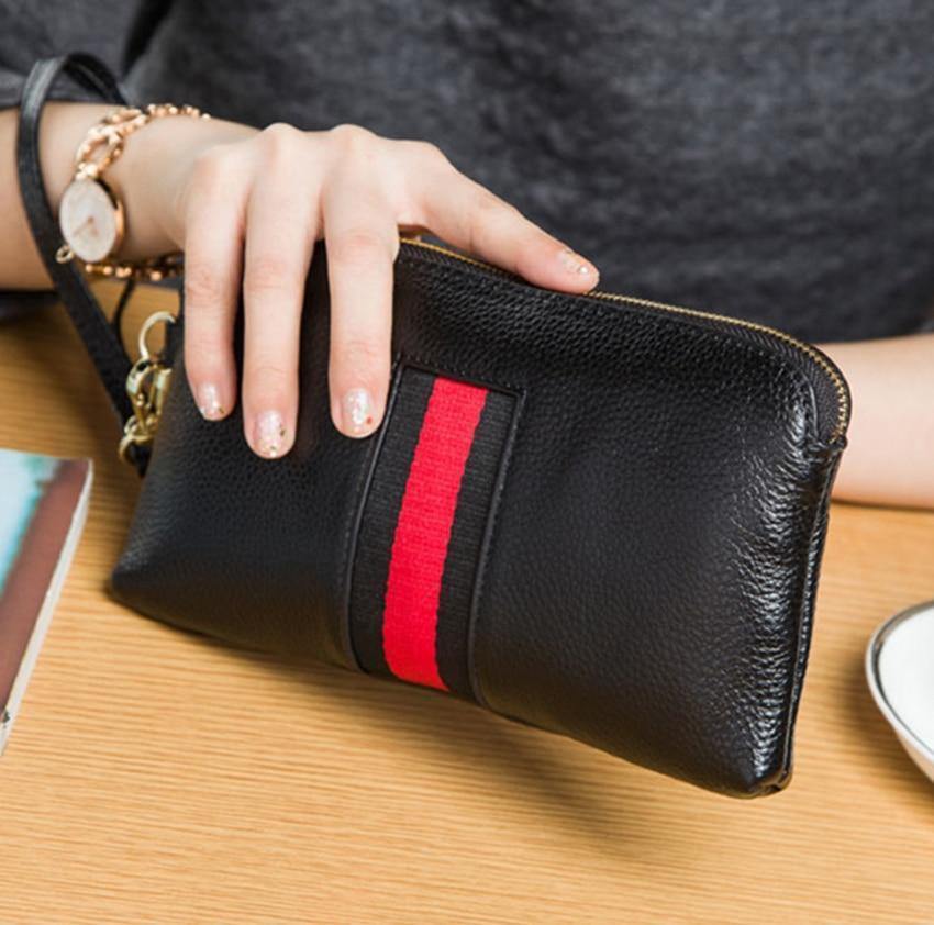 Planet Gates Women Brand Design Portefeuille femme Genuine Leather Clutch Women Wallets  6 Colors   Fashion Long Carteira Feminina