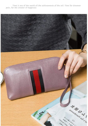 Planet Gates Women Brand Design Portefeuille femme Genuine Leather Clutch Women Wallets  6 Colors   Fashion Long Carteira Feminina