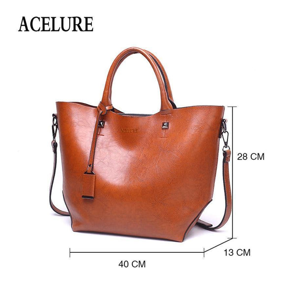 Planet Gates Women Bucket Bag Oil Wax Women Leather Handbags Big Tote Famous Brands High Capacity Female Shoulder Bag Crossbody Bag