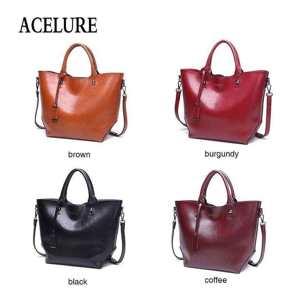 Planet Gates Women Bucket Bag Oil Wax Women Leather Handbags Big Tote Famous Brands High Capacity Female Shoulder Bag Crossbody Bag