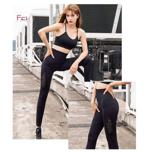 Planet Gates Women Casual High Waist Leggings Breathable Workout Fitness Sporting Seamless Pants  Hollow Out Seamless Leggings Female
