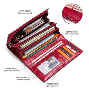 Planet Gates Women Clutch Wallets Genuine Leather Snake Pattern Print Long Coin Purse Female Cell Phone Holder Bag Dollar Price