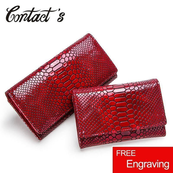 Planet Gates Women Clutch Wallets Genuine Leather Snake Pattern Print Long Coin Purse Female Cell Phone Holder Bag Dollar Price