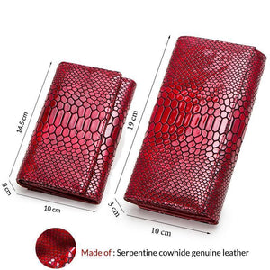 Planet Gates Women Clutch Wallets Genuine Leather Snake Pattern Print Long Coin Purse Female Cell Phone Holder Bag Dollar Price