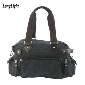 Planet Gates Women cotton canvas shoulder bag preppy handbag girls purse fashionable crossbody bag large volume school bag for lady LongLight