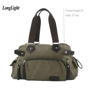 Planet Gates Women cotton canvas shoulder bag preppy handbag girls purse fashionable crossbody bag large volume school bag for lady LongLight
