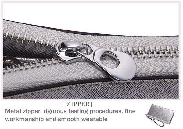 Planet Gates Women Cow Leather Clutch Ladies Continent Purses Metalic Genuine Leather Wallets Cell Phone Holder Hot Sale