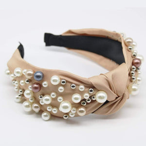 Women Elegant Pearls Simple Hairbands Noble Headband Hair Hoops Holder Ornament Head Ties Lady Fashion Head Accessories