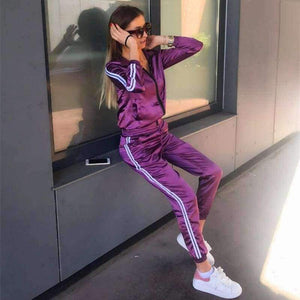 Planet Gates Women elegant top and pants set 2018 womens casual sweat suits fitness autumn outfits AC-94