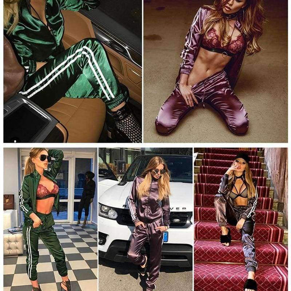 Planet Gates Women elegant top and pants set 2018 womens casual sweat suits fitness autumn outfits AC-94