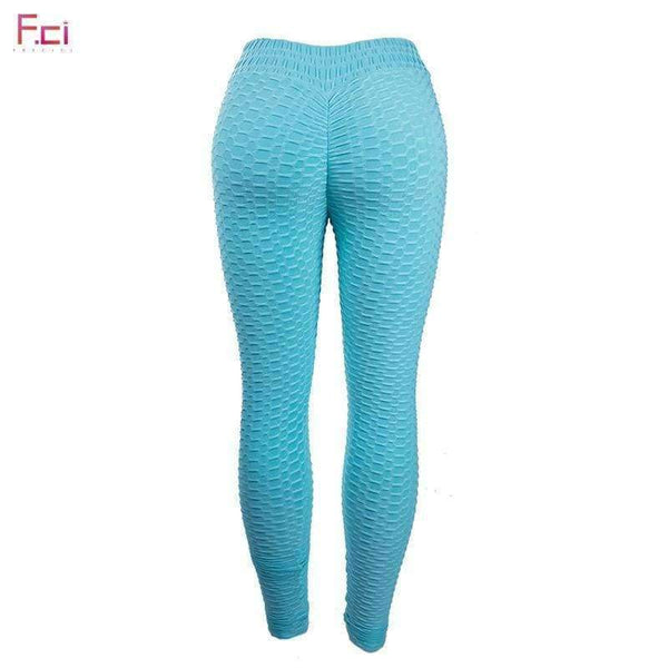 Planet Gates Women Fashion Bubble Waffle Leggings V Shape Waistband Flaws Textured Pants  Scrunch Butt Pants Workout Sexy Leggings