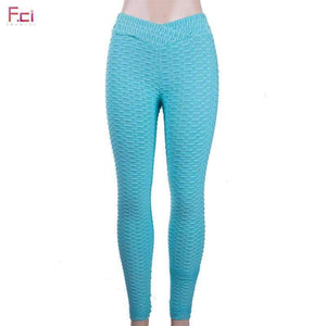 Planet Gates Women Fashion Bubble Waffle Leggings V Shape Waistband Flaws Textured Pants  Scrunch Butt Pants Workout Sexy Leggings