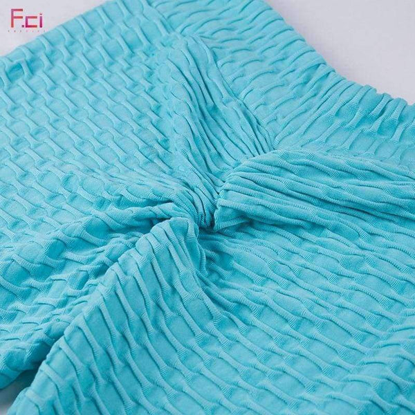 Planet Gates Women Fashion Bubble Waffle Leggings V Shape Waistband Flaws Textured Pants  Scrunch Butt Pants Workout Sexy Leggings