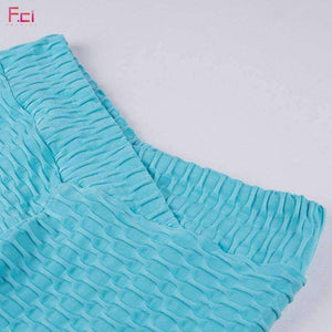 Planet Gates Women Fashion Bubble Waffle Leggings V Shape Waistband Flaws Textured Pants  Scrunch Butt Pants Workout Sexy Leggings