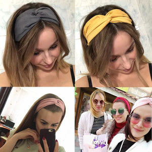 Women Girls Hair Fashion Knot Headband Turban Headwrap Braid Hairband Twist Suede Elastic Head Band Bandage Hair Accessories
