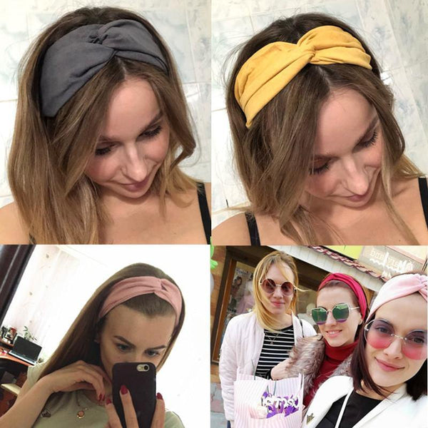 Women Girls Hair Fashion Knot Headband Turban Headwrap Braid Hairband Twist Suede Elastic Head Band Bandage Hair Accessories