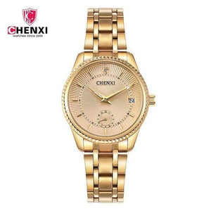 Planet Gates Women Gold Gold Watch Men Women Unique Design Calendar Stainless Steel Couple Lover's Wristwatch Golden Business Casual