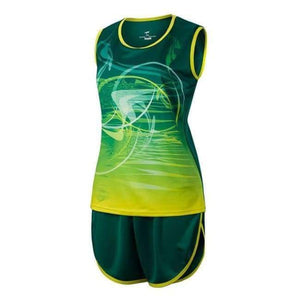 Planet Gates women green set / L Women  Soccer Jerseys Set Marathon Vest+Shorts Racing clothing Track and field Clothing Jogging Running Sets kit Uniform