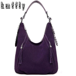 Women Handbag Faux Suede Leather Women Shoulder Bags Designer Women Shoulder Bags