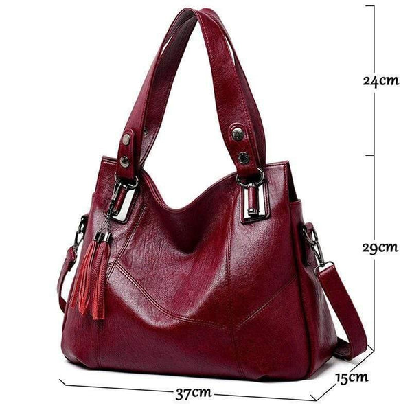 Women Handbag Genuine Leather Tote Bags Tassel Luxury Women Shoulder Bags Ladies Leather