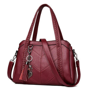 Planet Gates Women Handbag Genuine Leather Tote Bags Tassel Luxury Women Shoulder Bags Ladies Leather Handbags Women Fashion Bags 2018