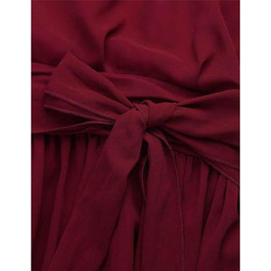 Planet Gates Women Ladies Sleeveless Halter Chiffon Bridesmaid Dresses Full Length Prom Gown Pleated A-Line Long Wedding Party Dress