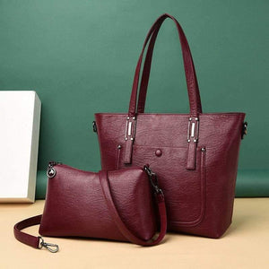 Women Leather Handbags 2 Set Women Messenger Bags Designer Crossbody Bag Women Bolsa