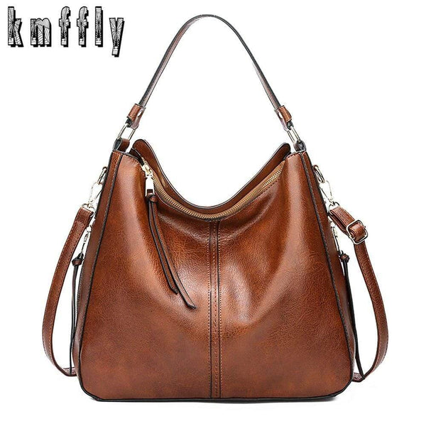 Women Leather Handbags Vintage Casual Tote Bags Female Designer Brand Crossbody Shoulder Bag