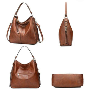 Women Leather Handbags Vintage Casual Tote Bags Female Designer Brand Crossbody Shoulder Bag