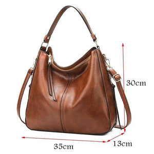 Women Leather Handbags Vintage Casual Tote Bags Female Designer Brand Crossbody Shoulder Bag