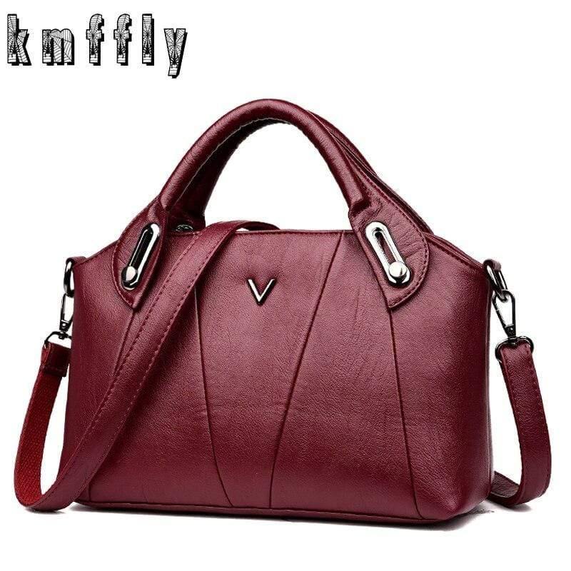 Women Leather Messenger Bags Vintage Sac A Main Crossbody Bags For Women Leather Shoulder Bag