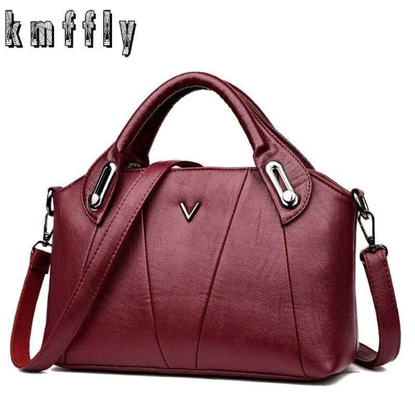 Women Leather Messenger Bags Vintage Sac A Main Crossbody Bags For Women Leather Shoulder Bag